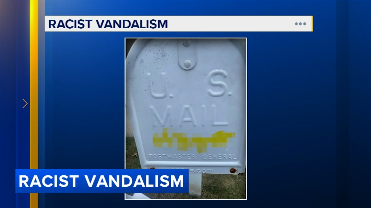 Vandals are targeting a community in Burlington County, New Jersey by writing racial slurs on residents' mailboxes.