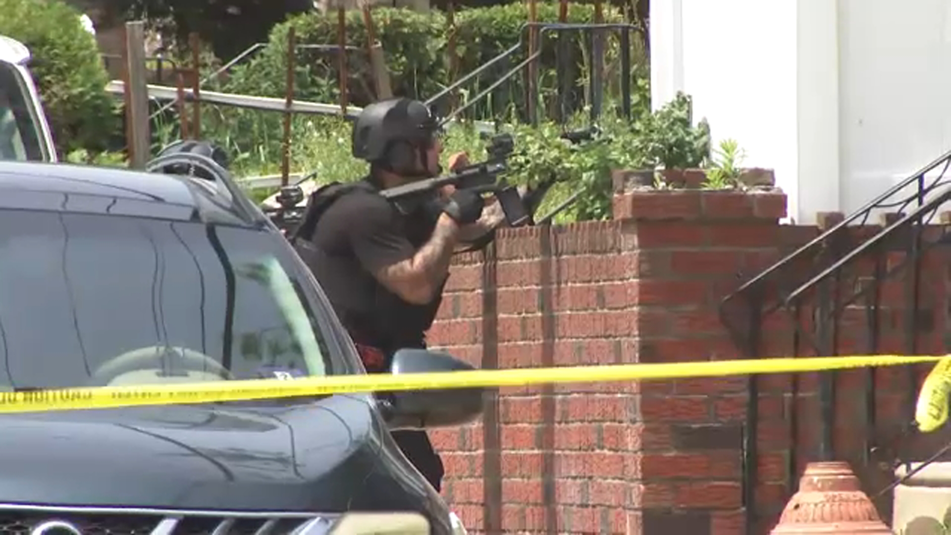 Pictured: A barricade situation in the Tacony section of Philadelphia on June 6, 2025.